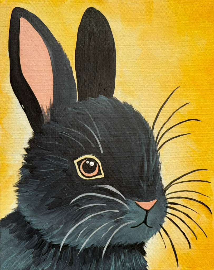 Digital Download - Black Bunny Painting Kit