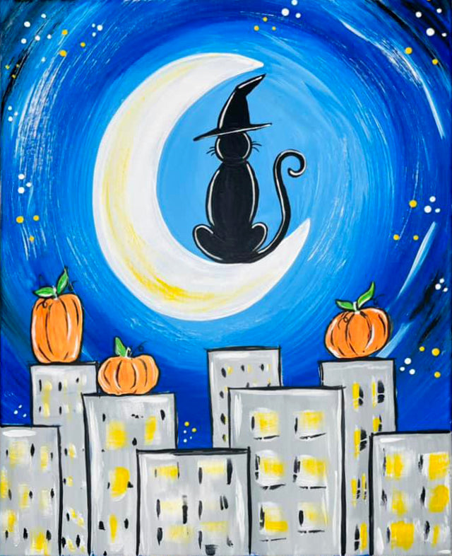 October 24th - The Spot Social - City Cat or Spellbinding Paint & Sip Party!
