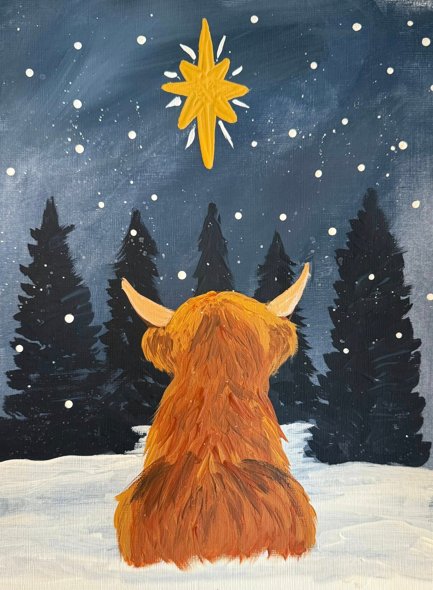 Silent Night Highlander DIY Paint at Home Painting Kit