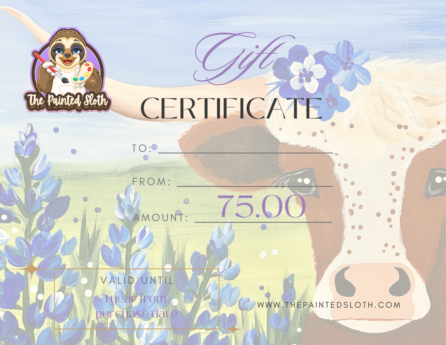 The Painted Sloth Gift Card