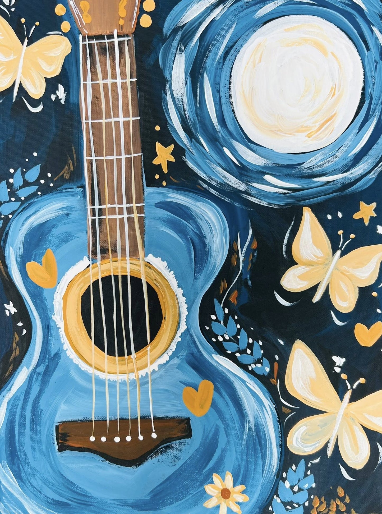 Digital Download - Guitar and Moon Painting Kit
