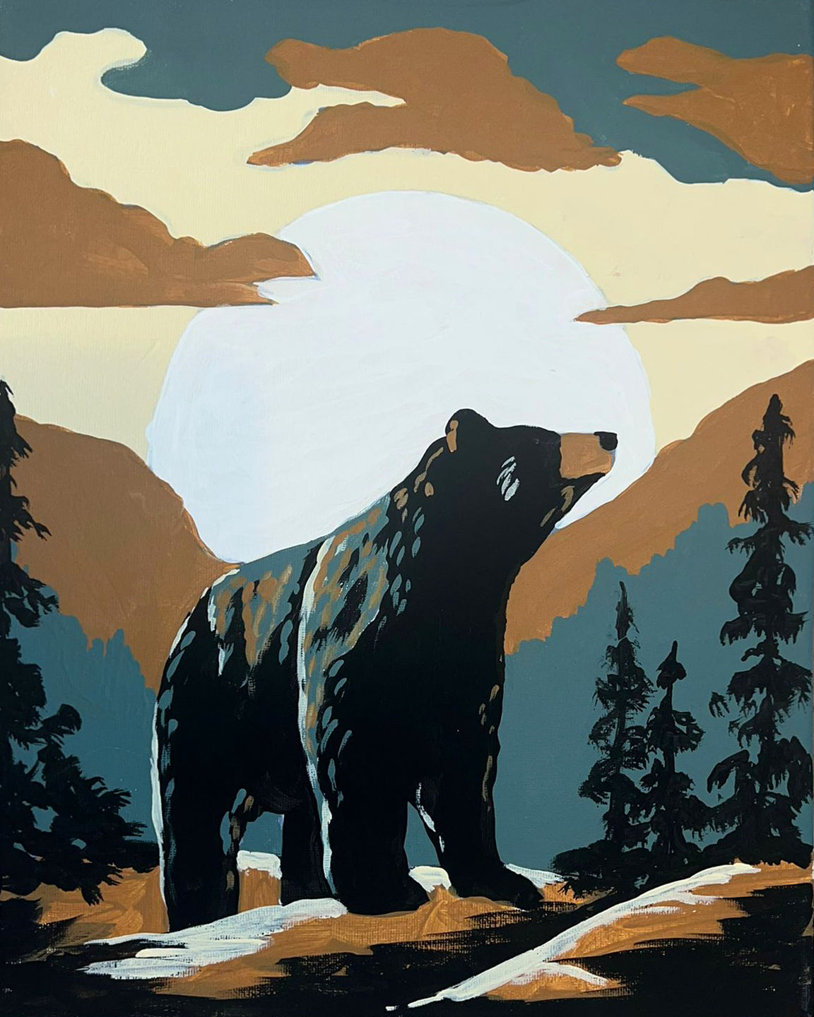 August 20th - Buckman's Brewhouse - Fall Flowers or Backcountry Bear Paint & Sip Party!