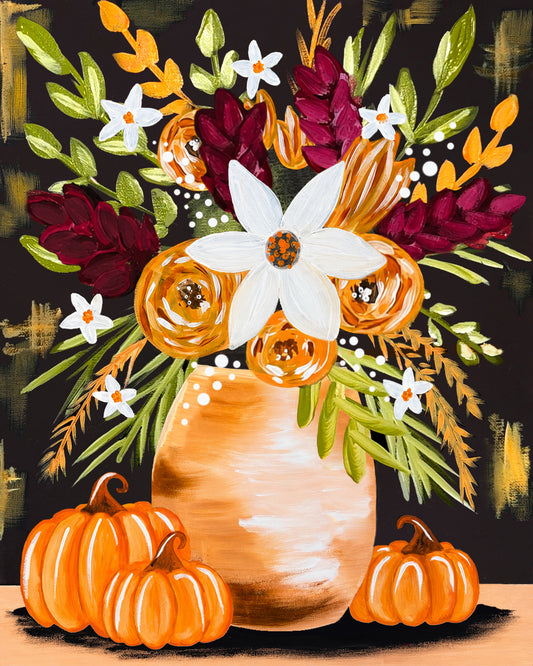 Digital Download - Fall Florals Painting Kit