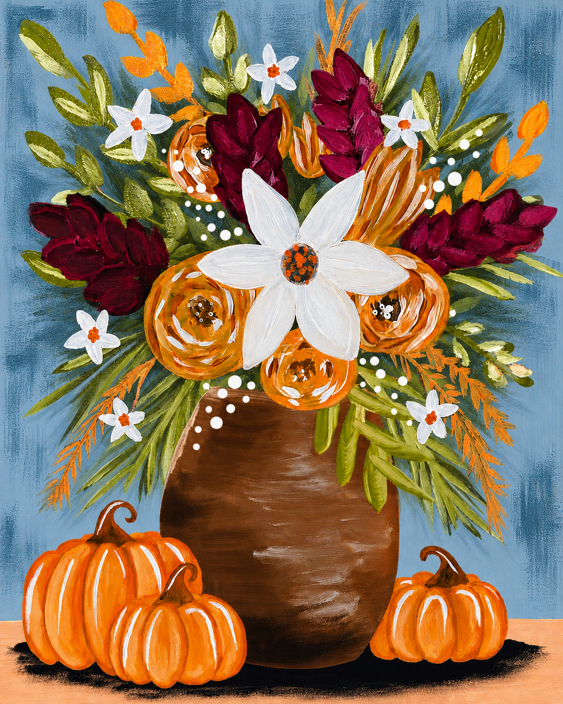 Digital Download - Fall Florals Painting Kit