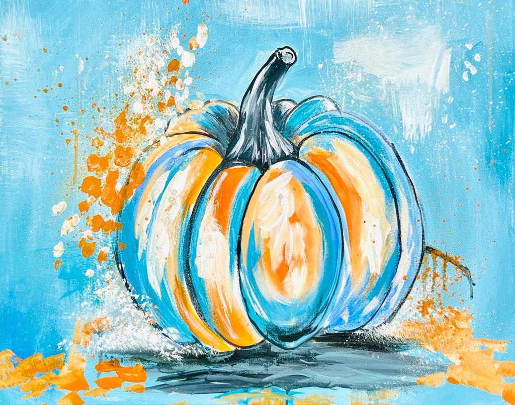 Digital Download - Harvest Blue Pumpkin Painting Kit