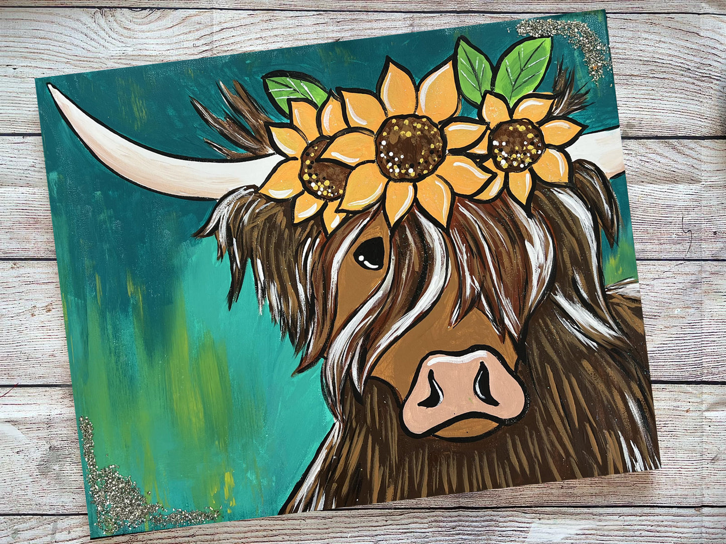 Digital Download - Turquoise and Magenta Highlander Painting Kit