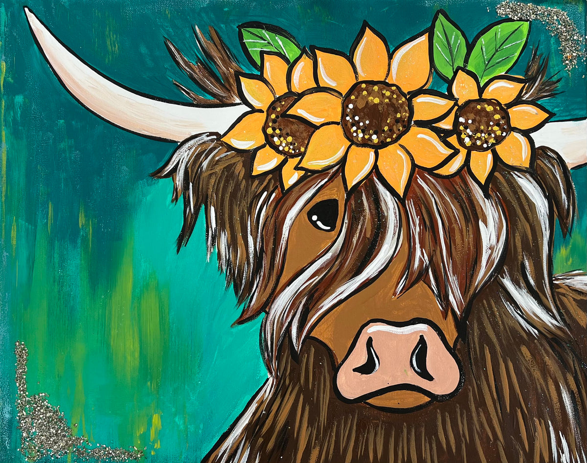 Digital Download - Turquoise and Magenta Highlander Painting Kit