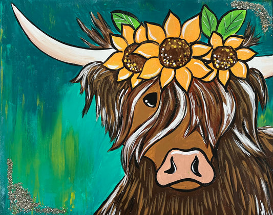 Digital Download - Turquoise and Magenta Highlander Painting Kit